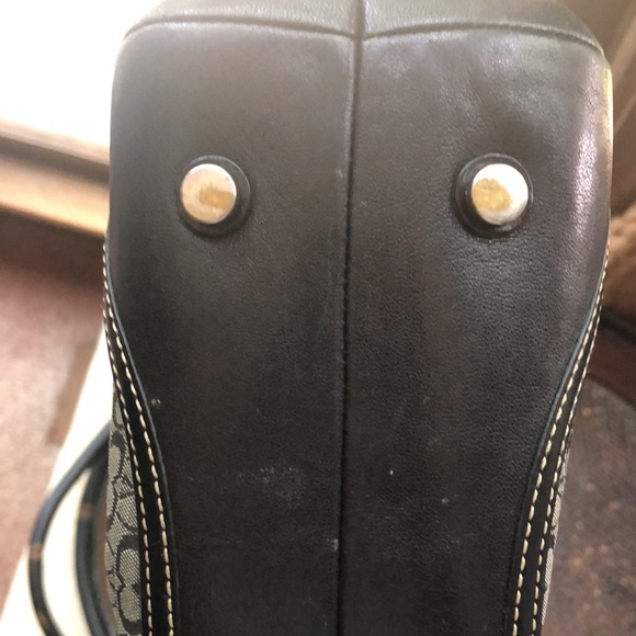 Coach logo print blue leather purse - Picture 4 of 13